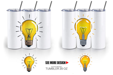 Tumbler Light Bulb Sublimation artnoy 
