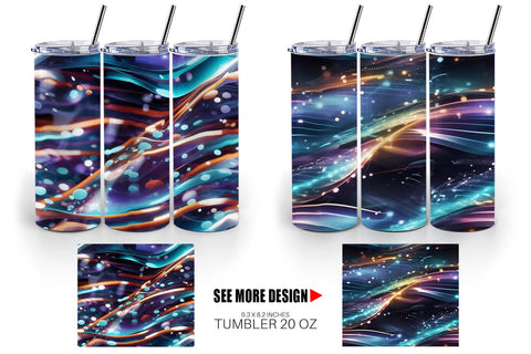 Tumbler Light Motion Pattern Sublimation artnoy 