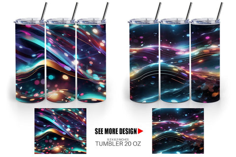 Tumbler Light Motion Pattern Sublimation artnoy 