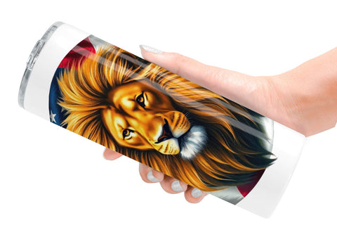 Tumbler Lion 4th of July Sublimation artnoy 