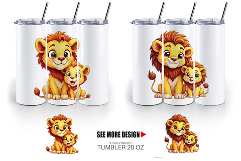 Tumbler Lion Mother's Day Sublimation artnoy 