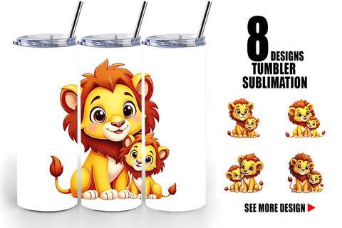 Tumbler Lion Mother's Day Sublimation artnoy 