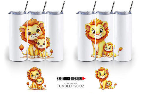Tumbler Lion Mother's Day Sublimation artnoy 