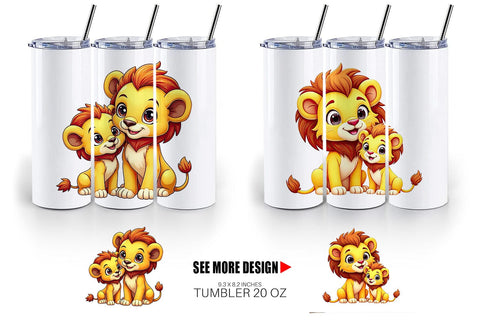 Tumbler Lion Mother's Day Sublimation artnoy 