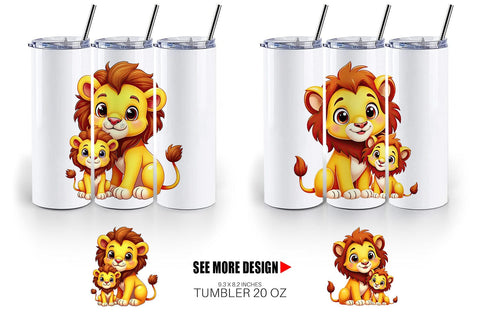 Tumbler Lion Mother's Day Sublimation artnoy 