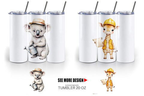 Tumbler Little Animal Jobs Sublimation artnoy 