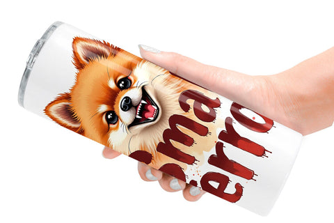 Tumbler Little Tyrant Canine Watercolor Quotes Sublimation artnoy 