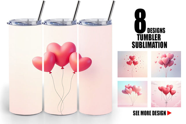 Tumbler Love Balloon Sublimation artnoy 