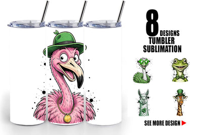 Tumbler Lucky St Paddys Animal Art Sublimation artnoy 