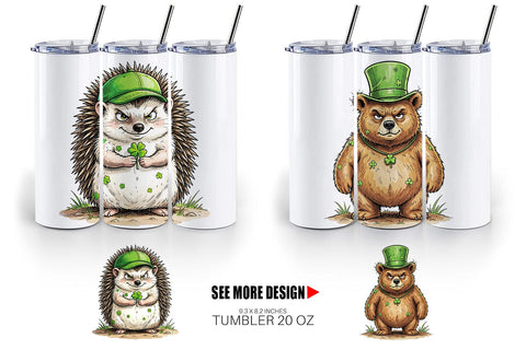 Tumbler Lucky St Patricks Animal Sublimation artnoy 