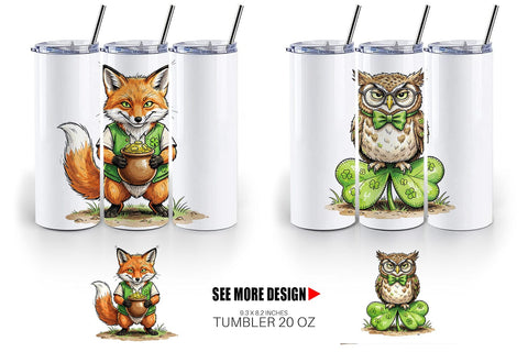 Tumbler Lucky St Patricks Animal Sublimation artnoy 
