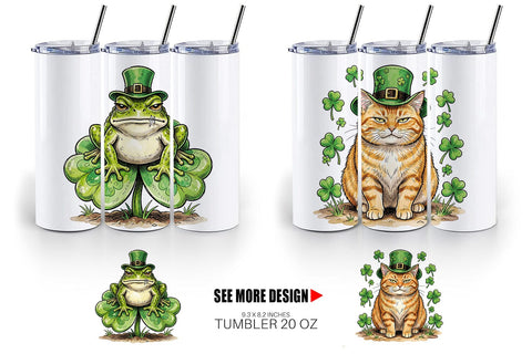 Tumbler Lucky St Patricks Animal Sublimation artnoy 
