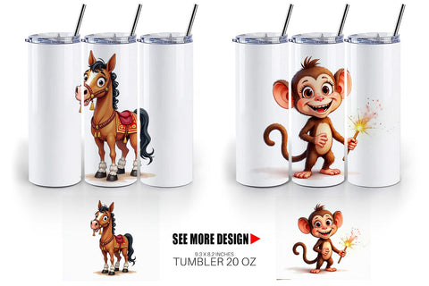 Tumbler Lunar New Year Cuties 2026 Watercolor Sublimation artnoy 