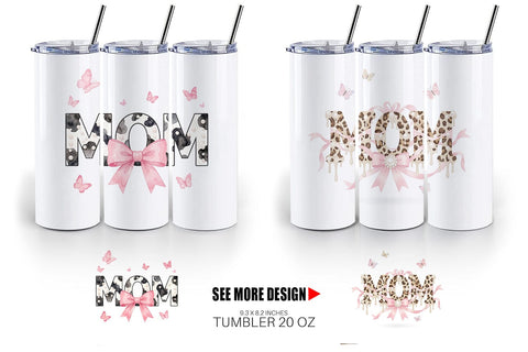 Tumbler Luxury Watercolor MOM Pearl Sublimation artnoy 