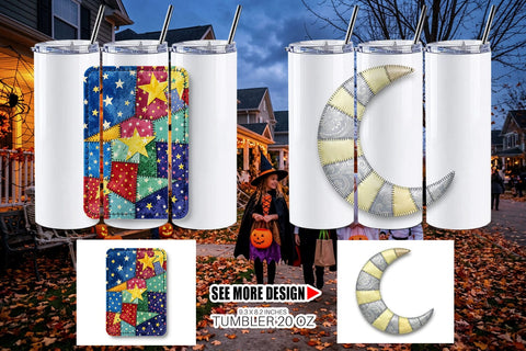 Tumbler Macabre Gothic Curio Patchwork Sublimation artnoy 