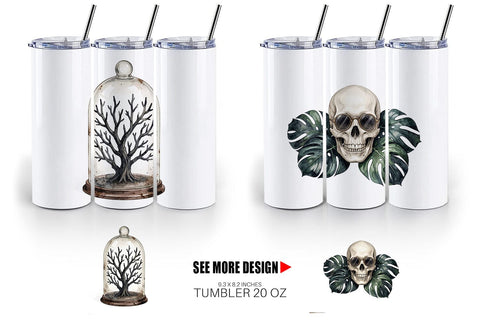 Tumbler Macabre Gothic Scholar Desk Sublimation artnoy 