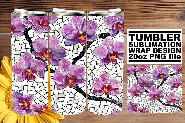 Tumbler Magic: Flower Pattern Sublimation 20oz Sublimation afrosvg 