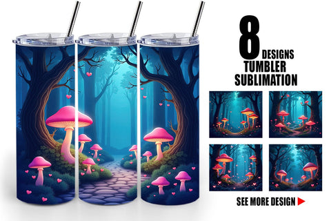 Tumbler Magic Forest Sublimation artnoy 