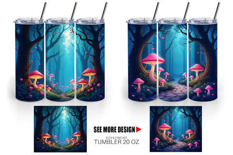 Tumbler Magic Forest Sublimation artnoy 