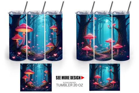 Tumbler Magic Forest Sublimation artnoy 