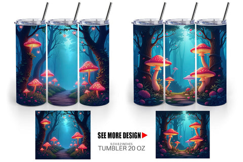Tumbler Magic Forest Sublimation artnoy 