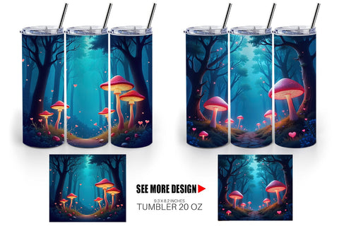Tumbler Magic Forest Sublimation artnoy 
