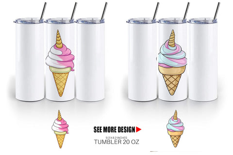 Tumbler Magical Ice Cream Sublimation artnoy 