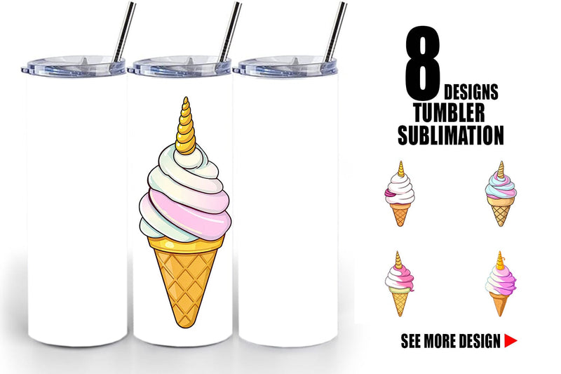 Tumbler Magical Ice Cream Sublimation artnoy 