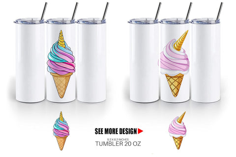 Tumbler Magical Ice Cream Sublimation artnoy 