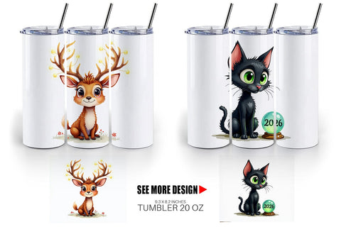 Tumbler Magical Midnight Celebration 2026 Animals Sublimation artnoy 