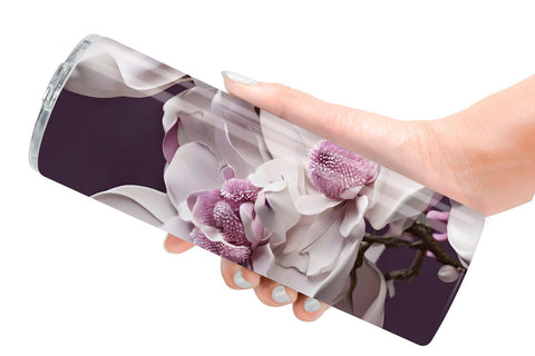 Tumbler Magnolia Flower Pattern Sublimation artnoy 