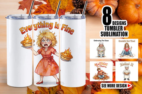 Tumbler Manic Harvest Prep Retro Sublimation artnoy 