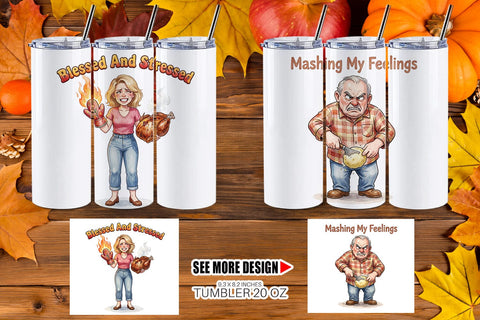 Tumbler Manic Harvest Prep Retro Sublimation artnoy 