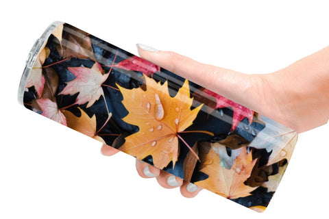 Tumbler Maple Leaves Pattern Sublimation artnoy 