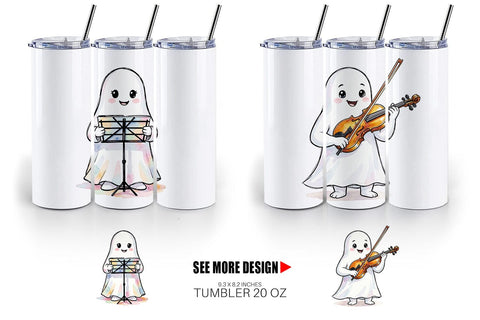 Tumbler Melodic Music Teacher Ghost Sublimation artnoy 