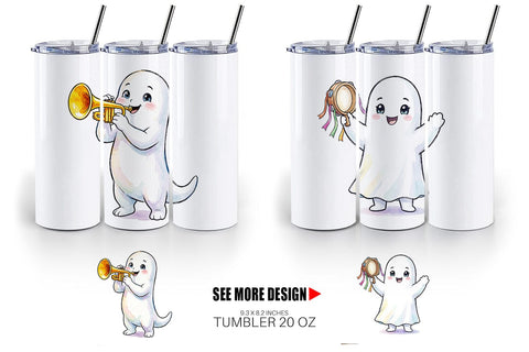 Tumbler Melodic Music Teacher Ghost Sublimation artnoy 