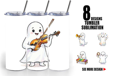 Tumbler Melodic Music Teacher Ghost Sublimation artnoy 