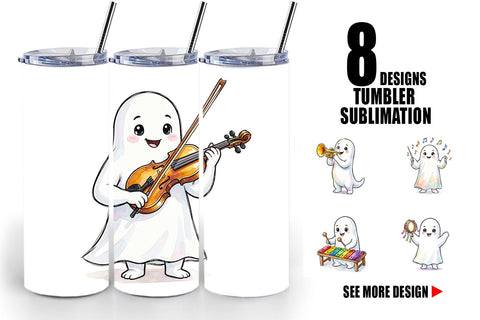 Tumbler Melodic Music Teacher Ghost Sublimation artnoy 