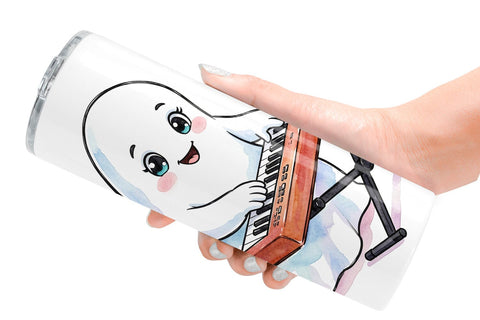 Tumbler Melodic Music Teacher Ghost Sublimation artnoy 