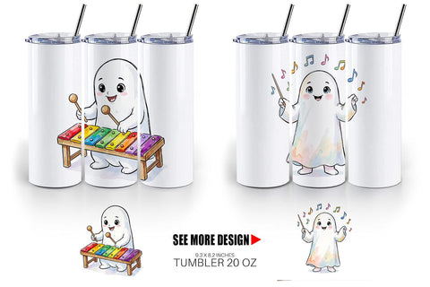 Tumbler Melodic Music Teacher Ghost Sublimation artnoy 