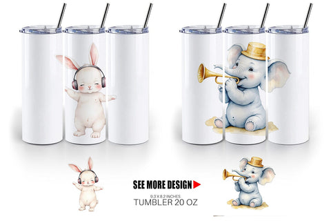 Tumbler Melody Baby Beats Sublimation artnoy 