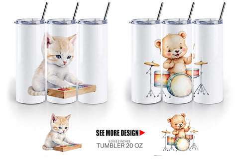 Tumbler Melody Baby Beats Sublimation artnoy 