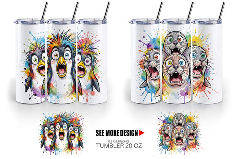 Tumbler Melting Arctic Animals Heatwave Sublimation artnoy 