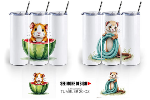 Tumbler Melting Summer Pets Sublimation artnoy 