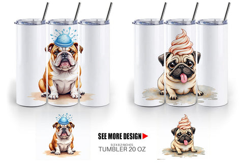 Tumbler Melting Summer Pets Sublimation artnoy 