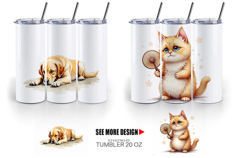 Tumbler Melting Summer Pets Sublimation artnoy 