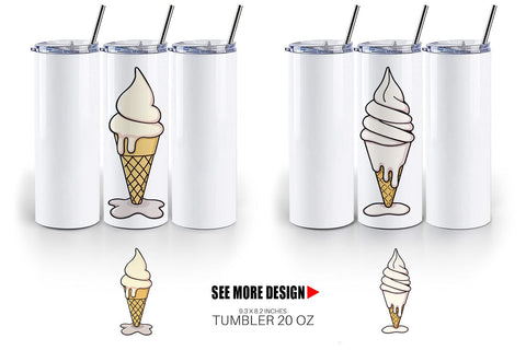 Tumbler Melty Ice Cream Sublimation artnoy 
