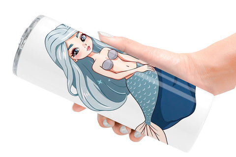 Tumbler Mermaid on Rock Sublimation artnoy 