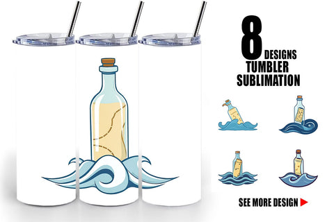 Tumbler Message in a Bottle Sublimation artnoy 