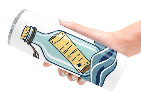 Tumbler Message in a Bottle Sublimation artnoy 